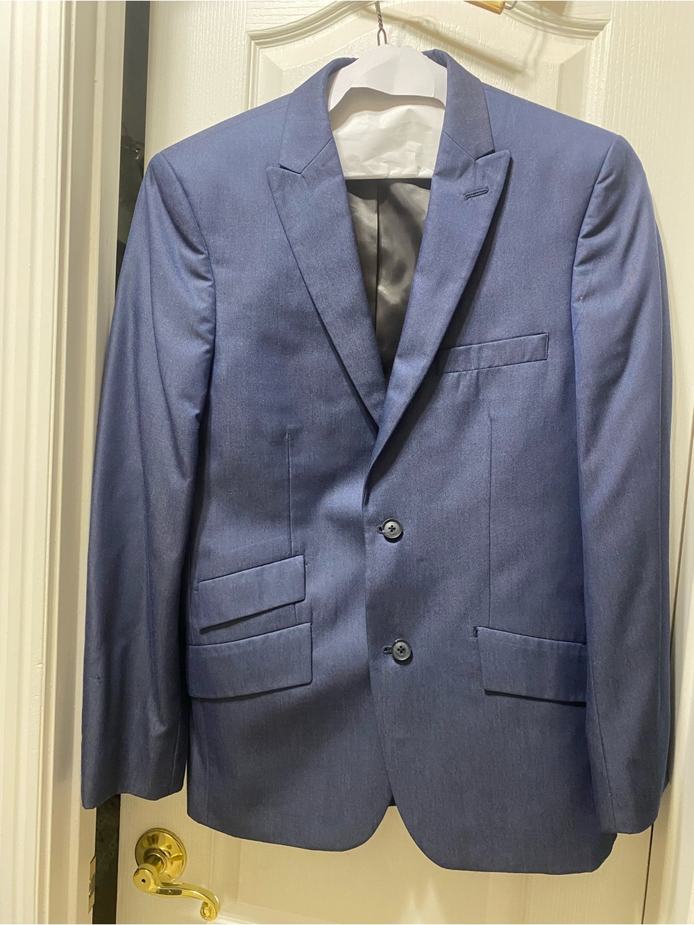 Haggar Men's Dark Blue Two-Button Sport Coat